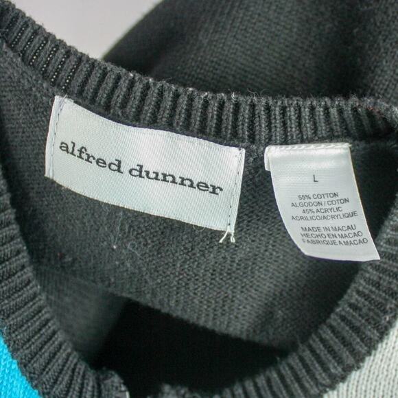 Vintage Alfred Dunner Patchwork Cardigan Sweater Full Zip Shoes Purse - Picture 4 of 4